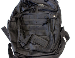 15″ X 11″ X 4″ BACKPACK ALL BLACK WITH “NRA” INSCRIPTION SEWN EMBROIDERED