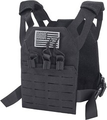 Tactical Vest for Kids Airsoft Safety Jump Plate Carrier Molle Children Vest US