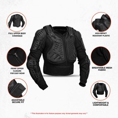Full Protection Body Armor for Bike Rider- Black