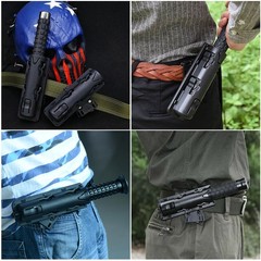 New Black Baton Holder Expandable Plastic Swivelling Case Telescopic Holster US
