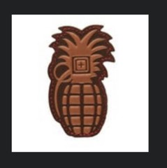 New In Package 5.11 Tactical Pineapple Grenade Leather Patch Hook Backing