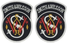 Smith and Wesson Firearm Gun Embroidered Patch | 2PC HOOK BACKING 3.75″x3″