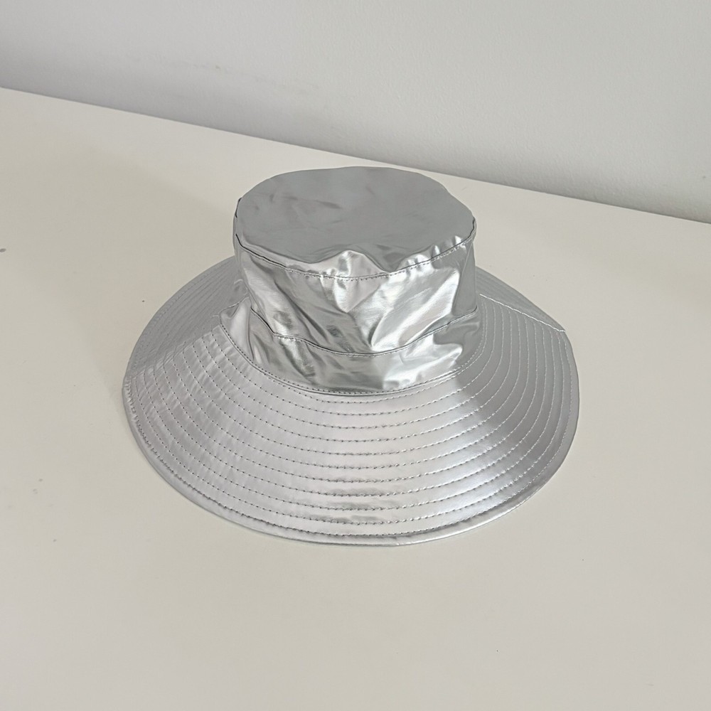 Wide Brim Hat Waterproof RAINS Silver Metallic Boonie/Bucket