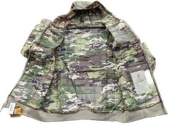OCP Long Multicam Hooded Zip Woobie Jacket BAF+ Flag Patch