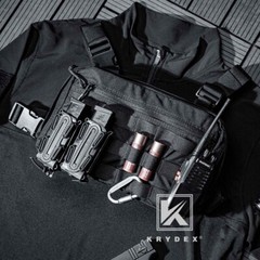 KRYDEX Chest Front Bag Chest Recon Bag MOLLE Pack Large Capacity Ranger Green