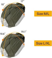 IDOGEAR Lightweight Tactical Helmet Cover with Battery Pouch for M L XL Helmets