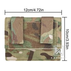 KRYDEX Tactical Helmet Counterweight Pouch Helmet Battery Pouch Pocket Hook Camo
