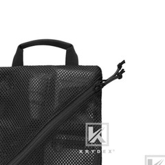 KRYDEX 2pc Tactical Mesh Pouch Set Modular Storage Organizer Travel Pocket Black